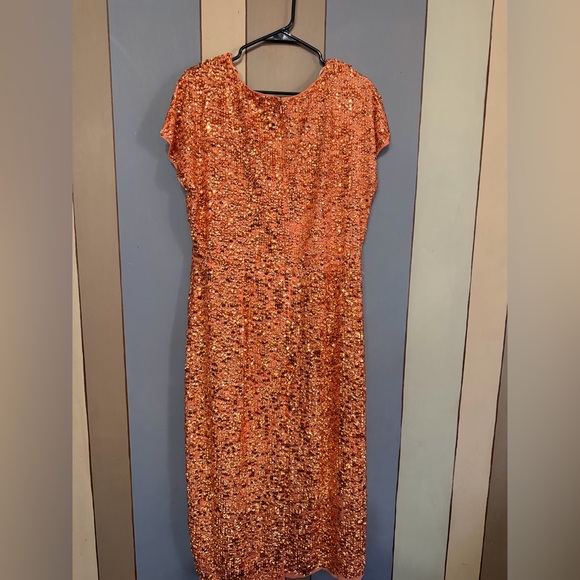 Mac Duggal (10766) Short Sleeve Cocktail Dress-NWT-Size 14-Copper - Picture 13 of 13